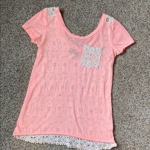 Lace back day trip t-shirt